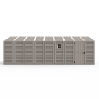 DuraMax 10.5ft x 23ft Vinyl Garage with Foundation Kit and windows 15326
