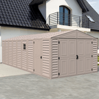 DuraMax 10.5ft x 23ft Vinyl Garage with Foundation Kit and windows 15326