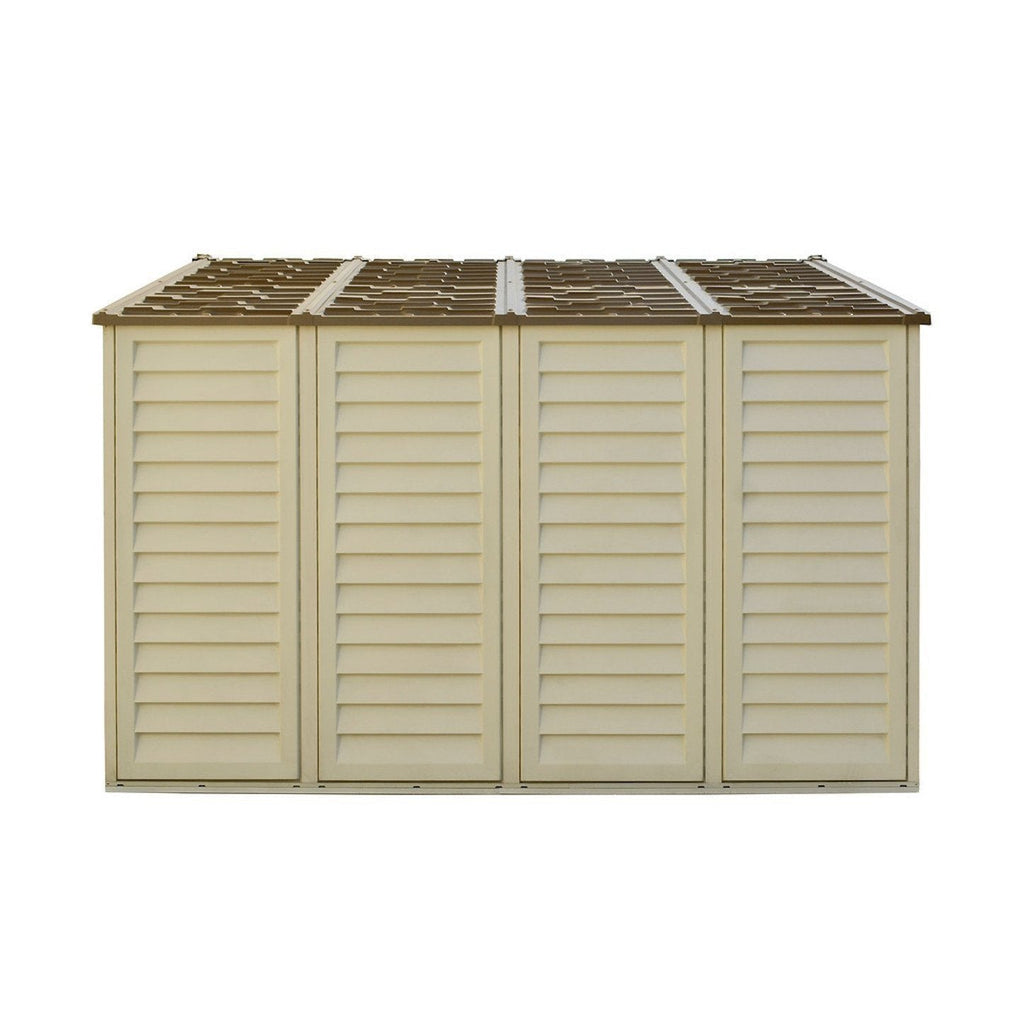 DuraMax 10.5ft x 10.5 ft Woodbridge Plus Vinyl Shed w/ Foundation Kit & Window 40224