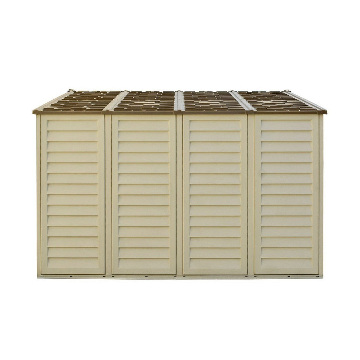 DuraMax 10.5ft x 10.5 ft Woodbridge Plus Vinyl Shed w/ Foundation Kit & Window 40224