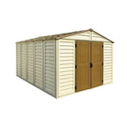 DuraMax 10.5ft x 13ft  Woodbridge Plus Vinyl Shed w/ Foundation Kit & Window 40234