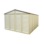 DuraMax 10.5ft x 13ft  Woodbridge Plus Vinyl Shed w/ Foundation Kit & Window 40234