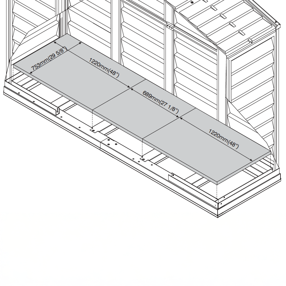 DuraMax 10.5ft x 2.75ft SidePro Vinyl Shed with Foundation Kit 98001