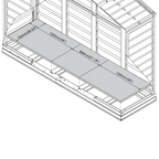 DuraMax 10.5ft x 2.75ft SidePro Vinyl Shed with Foundation Kit 98001