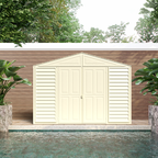 DuraMax 10.5ft x 2.75ft SidePro Vinyl Shed with Foundation Kit 98001