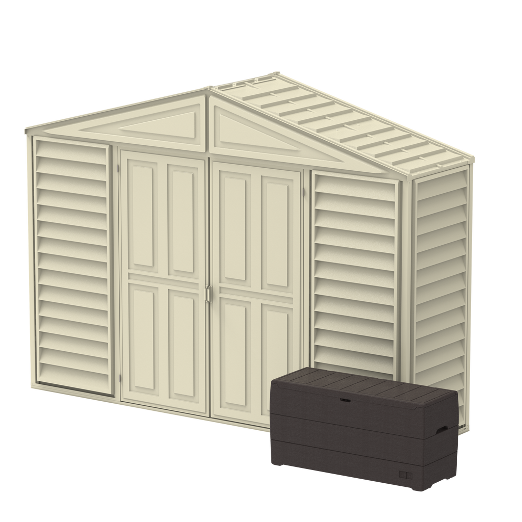 DuraMax 10.5ft x 2.75ft SidePro Vinyl Shed with Foundation Kit 98001