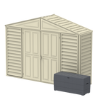 DuraMax 10.5ft x 2.75ft SidePro Vinyl Shed with Foundation Kit 98001