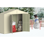 DuraMax 10.5ft x 2.75ft SidePro Vinyl Shed with Foundation Kit 98001