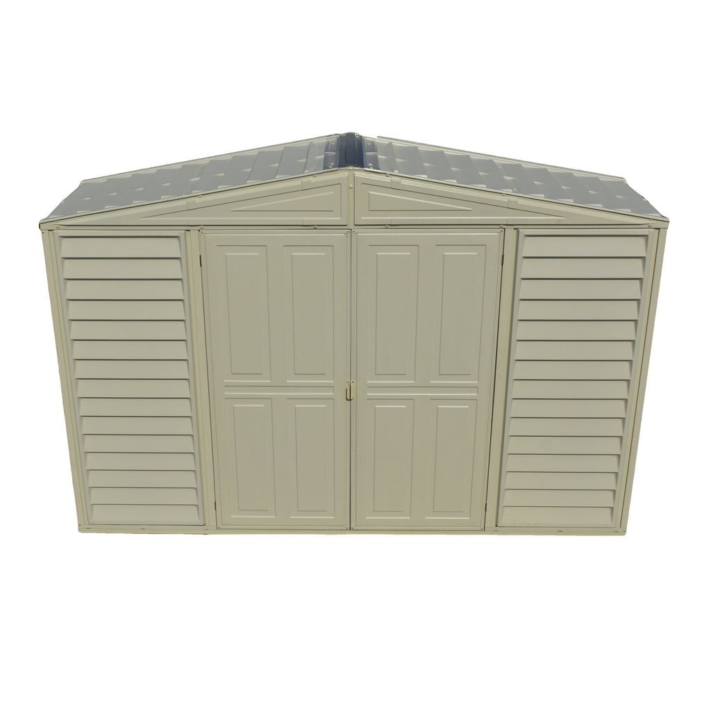 DuraMax 10.5ft x 2.75ft SidePro Vinyl Shed with Foundation Kit 98001