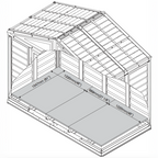 DuraMax 10.5ft x 5ft Woodbridge Vinyl Shed with Foundation Kit 00283