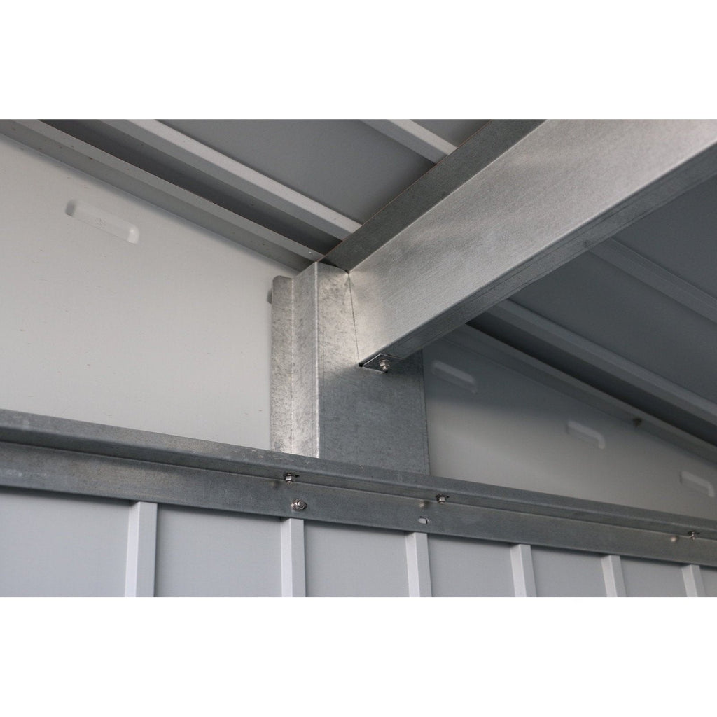 Duramax 6ft x 5ft Palladium Premier Metal Shed - Light Gray 41872