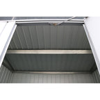 Duramax 6ft x 5ft Palladium Premier Metal Shed - Light Gray 41872