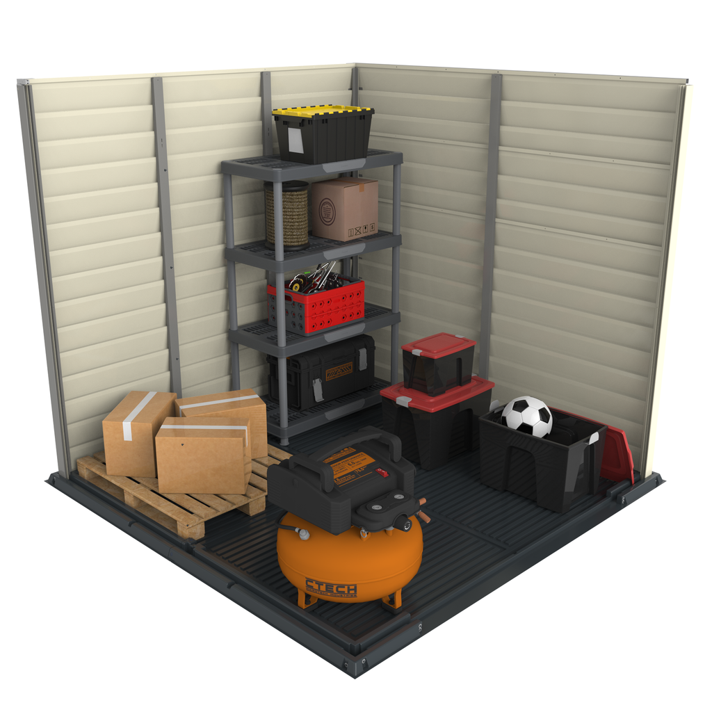 DuraMax 7ft x 7ft StoreMax Plus Vinyl Shed with Molded Floor 30325
