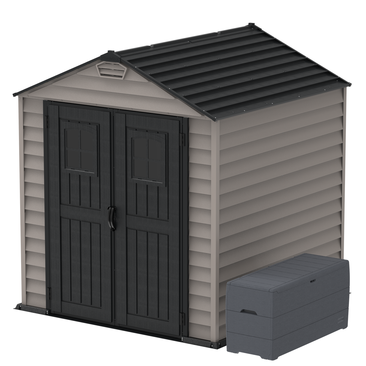 DuraMax 7ft x 7ft StoreMax Plus Vinyl Shed with Molded Floor 30325