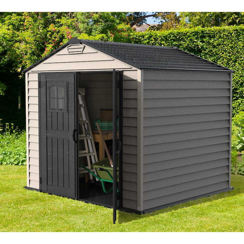 DuraMax 7ft x 7ft StoreMax Plus Vinyl Shed with Molded Floor 30325