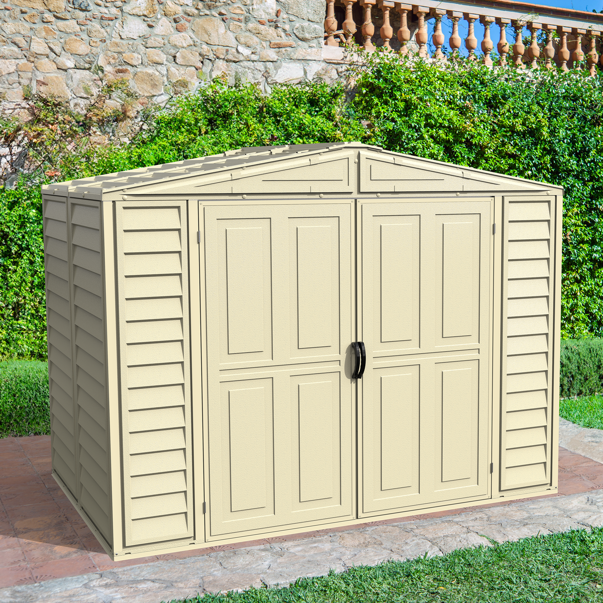 Duramax 8ft x 5.5ft Duramate Vinyl Shed with Foundation 00184