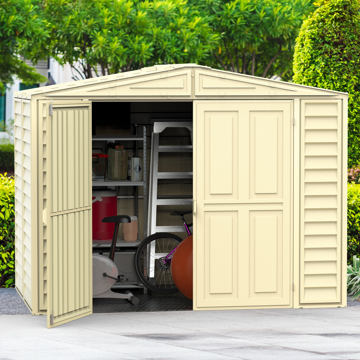Duramax 8ft x 5.5ft Duramate Vinyl Shed with Foundation 00184