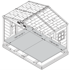 DuraMax 8ft x 5.5ft Storeall Vinyl Shed with Foundation Kit and window 30115