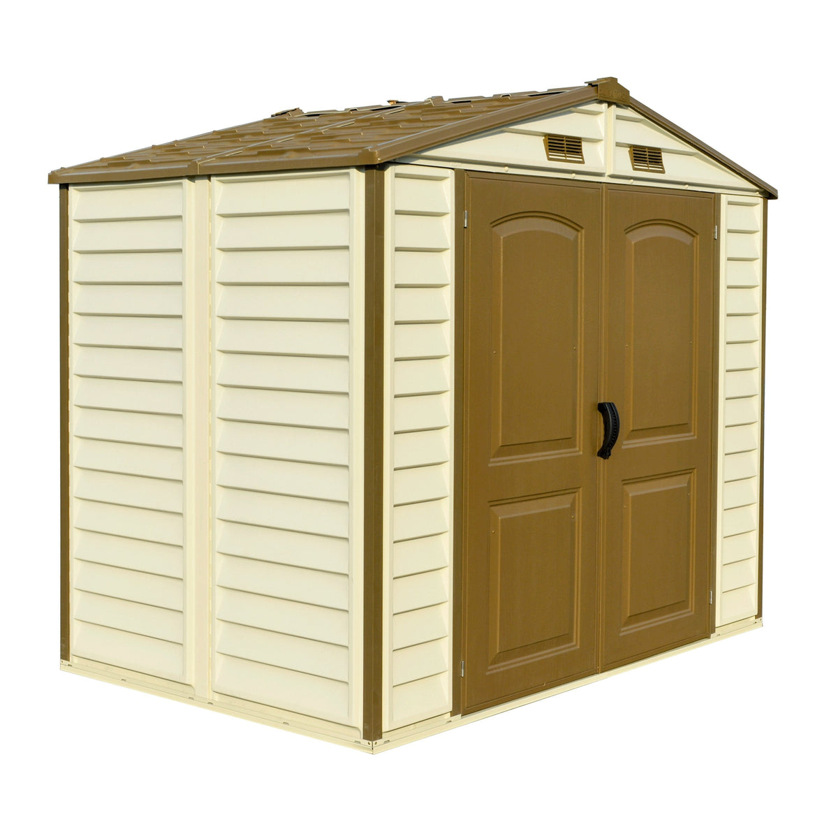 DuraMax 8ft x 5.5ft Storeall Vinyl Shed with Foundation Kit and window 30115