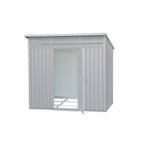 Duramax 8ft x 6ft Palladium Premier Metal Shed Light Gray 41372