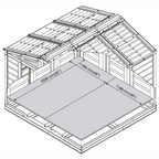 Duramax 8ft x 8ft Duramate Vinyl Shed with Foundation Kit 00384