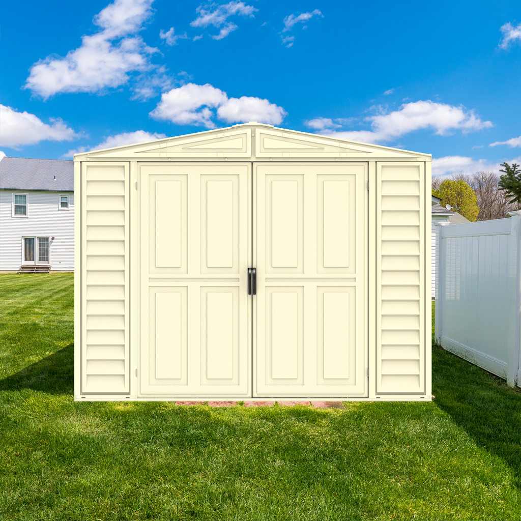 Duramax 8ft x 8ft Duramate Vinyl Shed with Foundation Kit 00384