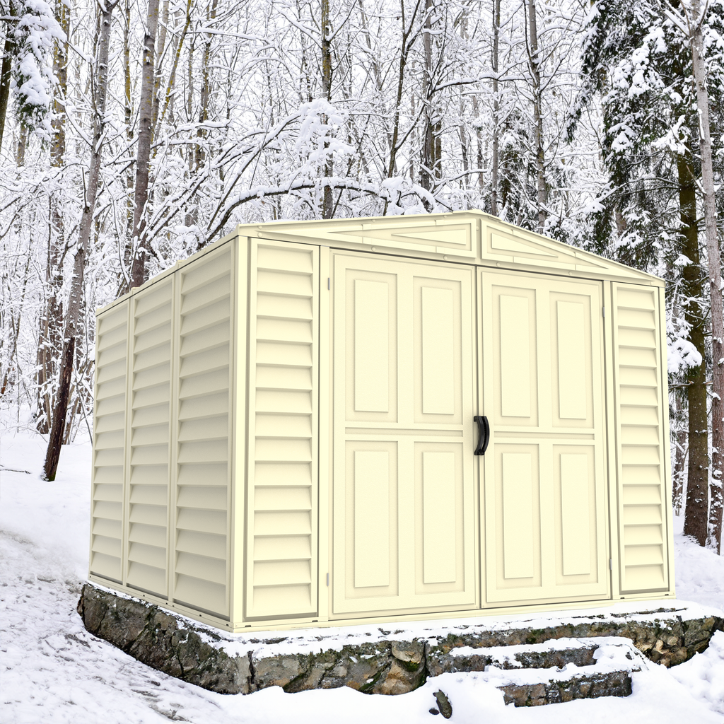 Duramax 8ft x 8ft Duramate Vinyl Shed with Foundation Kit 00384