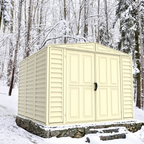 Duramax 8ft x 8ft Duramate Vinyl Shed with Foundation Kit 00384