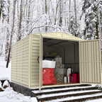 Duramax 8ft x 8ft Duramate Vinyl Shed with Foundation Kit 00384