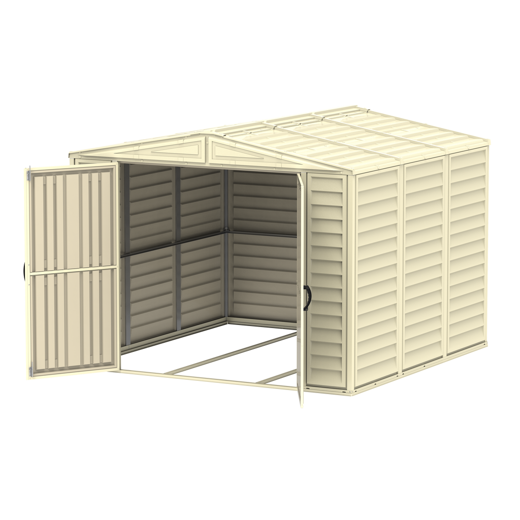 Duramax 8ft x 8ft Duramate Vinyl Shed with Foundation Kit 00384