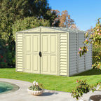 Duramax 8ft x 8ft Duramate Vinyl Shed with Foundation Kit 00384