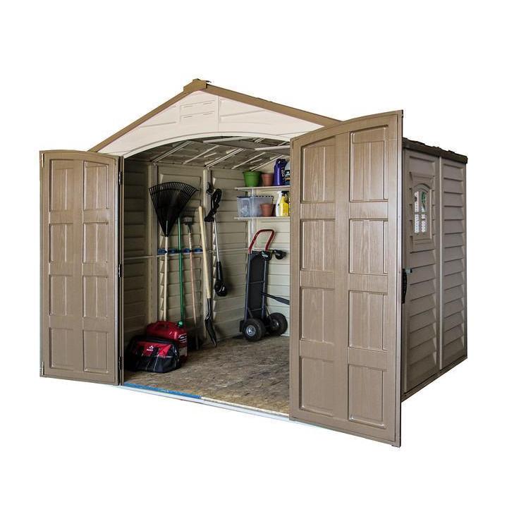 DuraMax 8ft x 8ft DuraPlus Vinyl Shed Kit with Foundation and window
