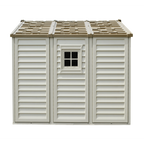 DuraMax 8ft x 8ft DuraPlus Vinyl Shed Kit with Foundation and window