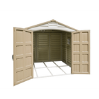 DuraMax 8ft x 8ft DuraPlus Vinyl Shed Kit with Foundation and window