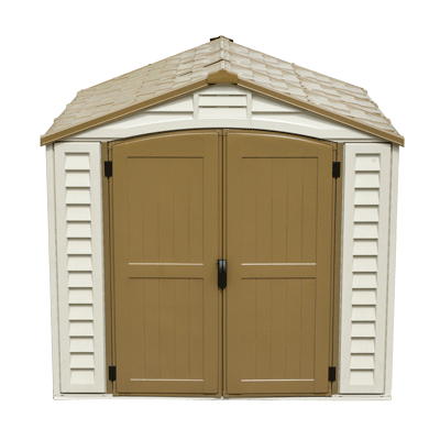 DuraMax 8ft x 8ft DuraPlus Vinyl Shed Kit with Foundation and window