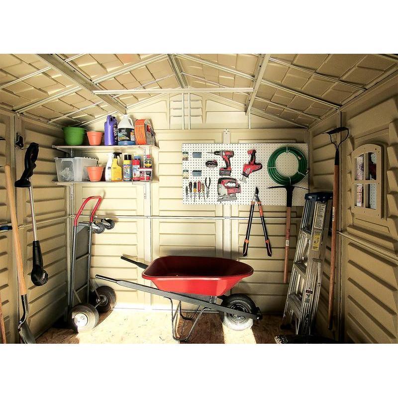 DuraMax 8ft x 8ft DuraPlus Vinyl Shed Kit with Foundation and window