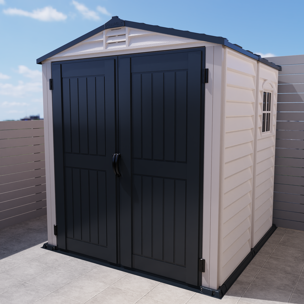 DuraMax Plus 6ft x6ft Storemate Vinyl Shed with Molded Floor 30425