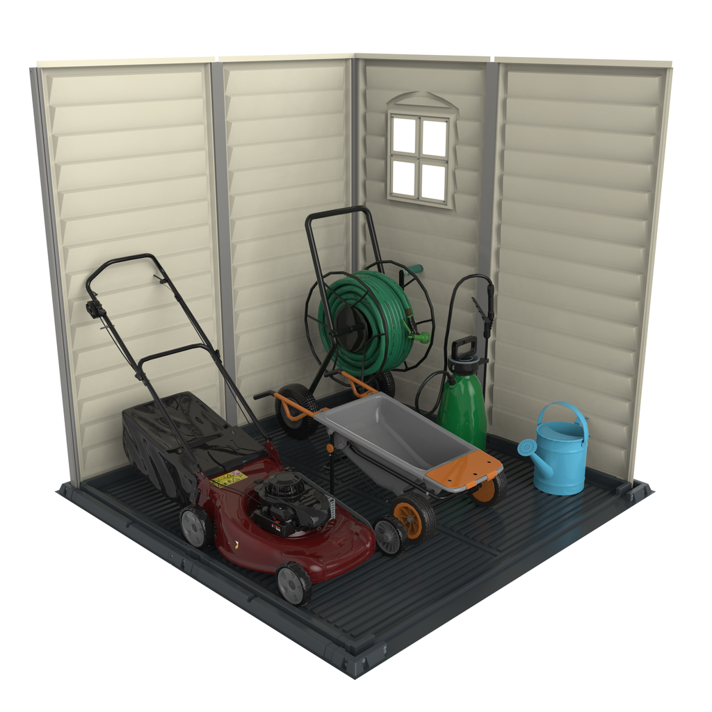 DuraMax Plus 6ft x6ft Storemate Vinyl Shed with Molded Floor 30425