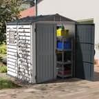 DuraMax Plus 6ft x6ft Storemate Vinyl Shed with Molded Floor 30425
