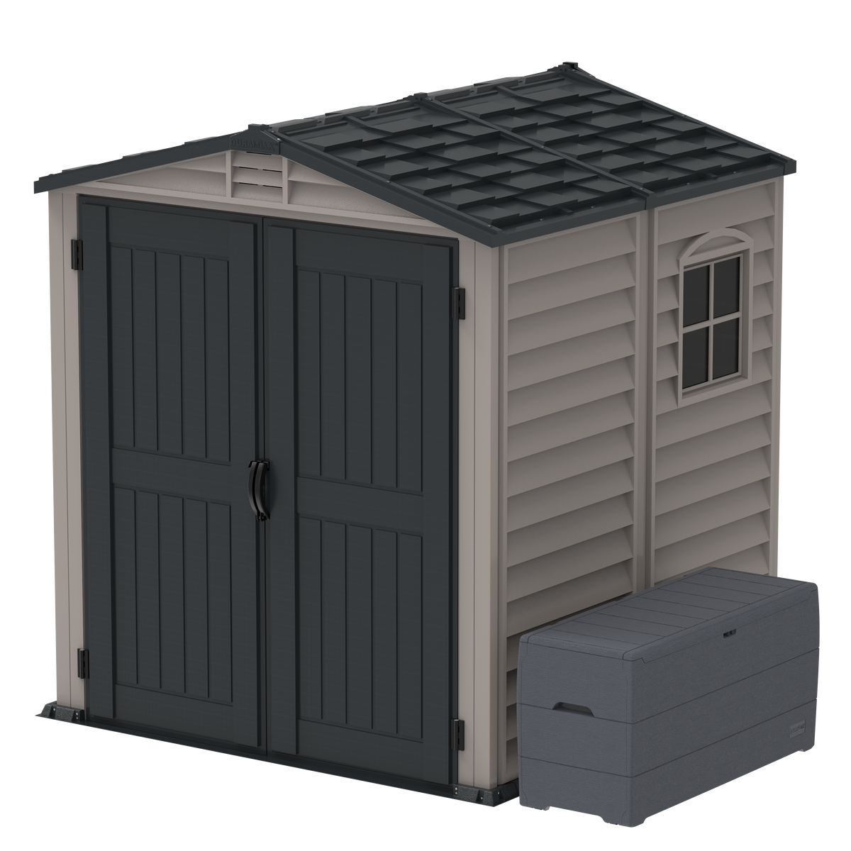 DuraMax Plus 6ft x6ft Storemate Vinyl Shed with Molded Floor 30425