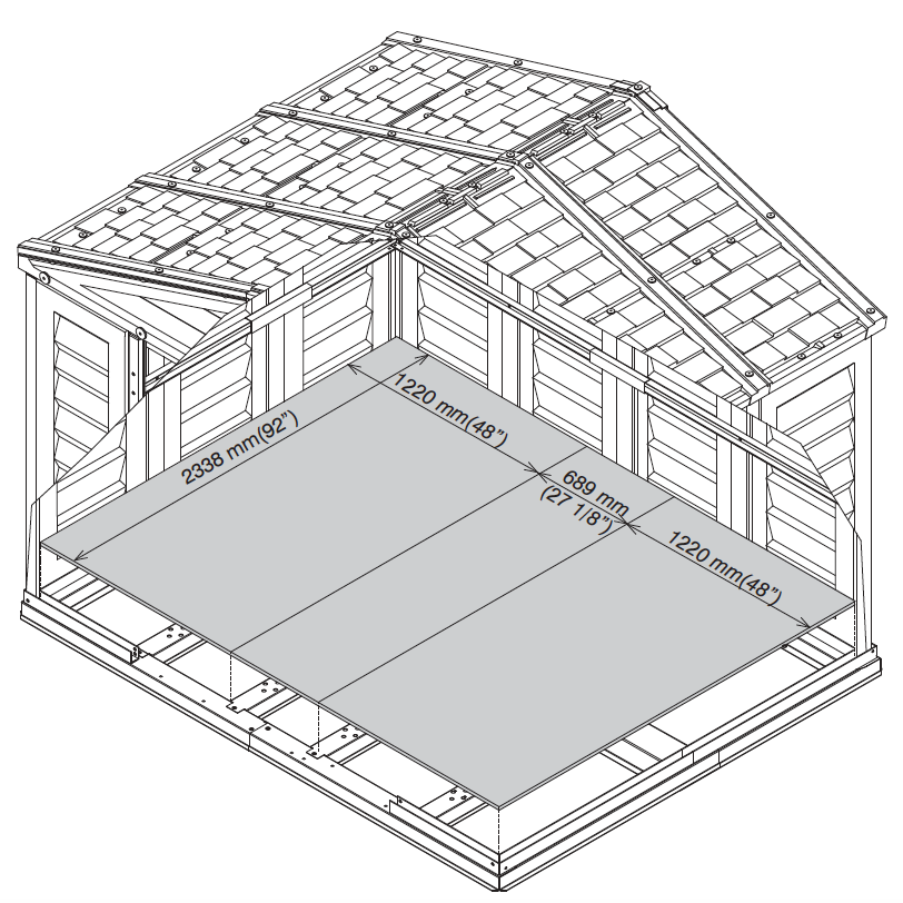 DuraMax 10.5 ft x 8ft Woodbridge Plus Shed w/ Foundation Kit & Window 40214