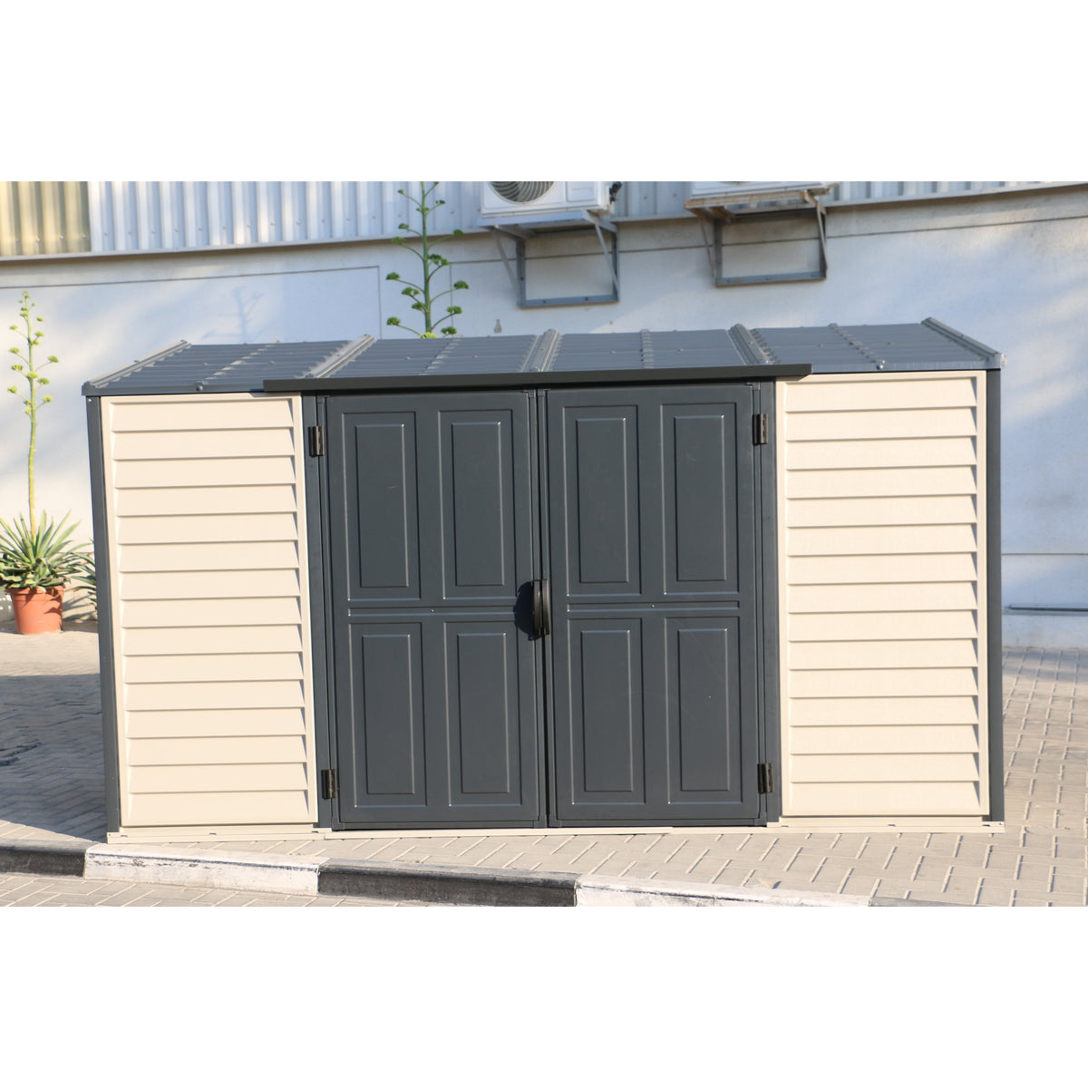 DuraMax SideMate Plus Pro 10' x 4' Outdoor Storage Shed with Double Doors 36825