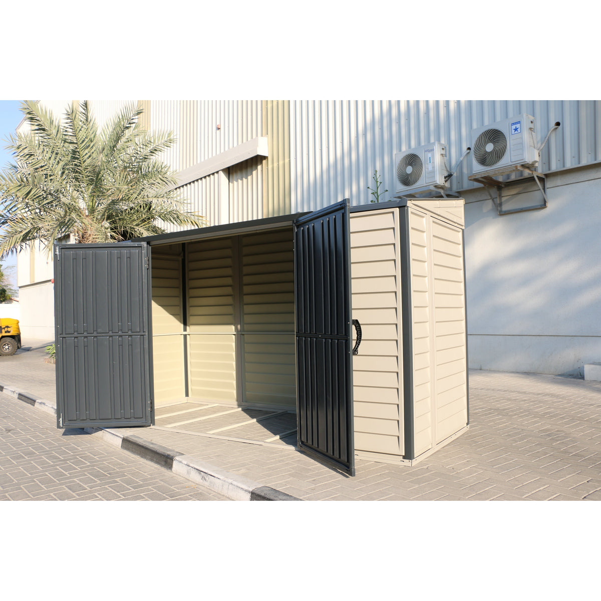 DuraMax SideMate Plus Pro 10' x 4' Outdoor Storage Shed with Double Doors 36825