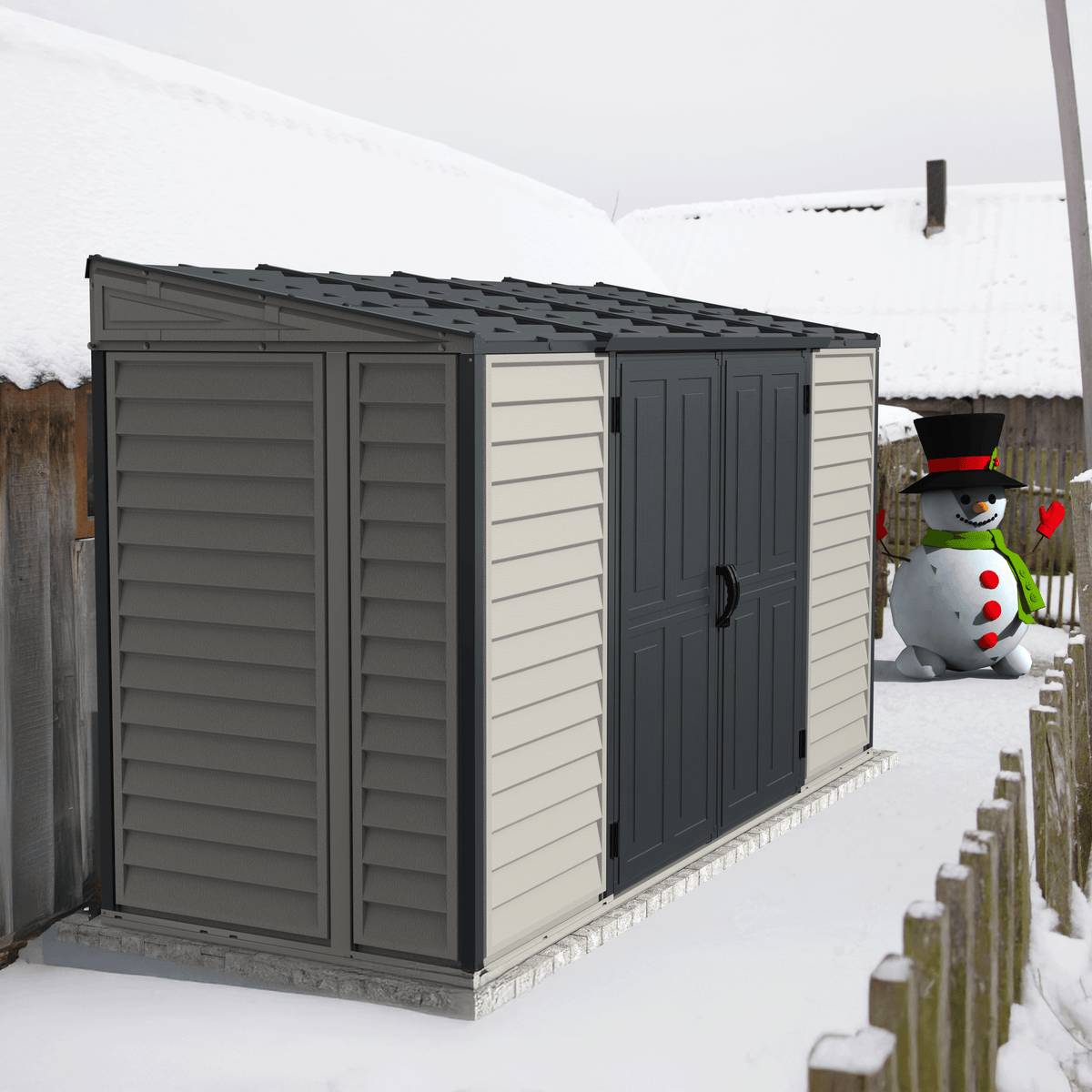 DuraMax SideMate Plus Pro 10' x 4' Outdoor Storage Shed with Double Doors 36825