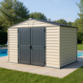 DuraMax StoreMax Plus 10.5x8 Ft with Molded Floor Vinyl Storage Shed 30225