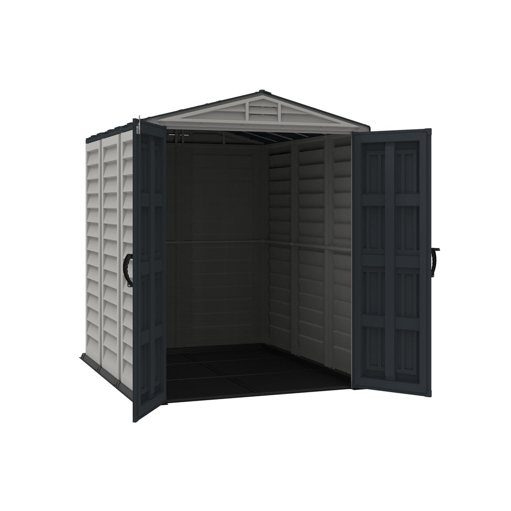 DuraMax YardMate Plus 5 ft. 6 in. x 8ft. Gray Vinyl Storage Shed 35825