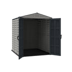 DuraMax YardMate Plus 5 ft. 6 in. x 8ft. Gray Vinyl Storage Shed 35825