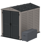 DuraMax YardMate Plus 5 ft. 6 in. x 8ft. Gray Vinyl Storage Shed 35825