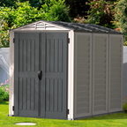 DuraMax YardMate Plus 5 ft. 6 in. x 8ft. Gray Vinyl Storage Shed 35825