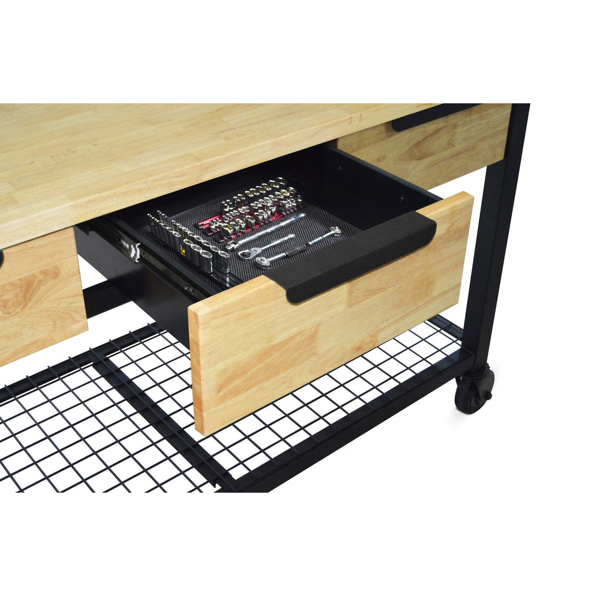 Rove 62" Industrial Metal & Wood Workbench